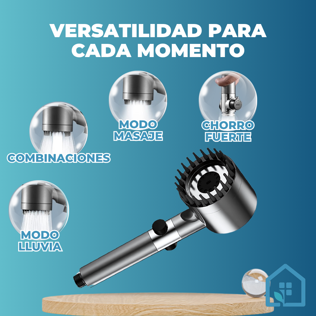 Ducha de Alta Presión AquaRain™ ¡Incluye Filtro GRATIS solo por hoy!